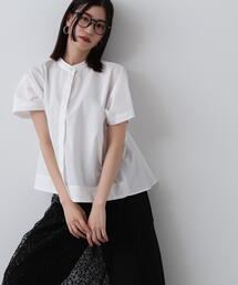 N.（N. Natural Beauty Basic） | ◆バックプリーツバンドカラーシャツ(シャツ/ブラウス)