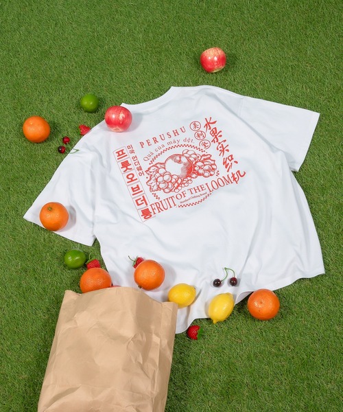 Perushu（ペルーシュ）の「Perushu × fruit of the loom コラボTシャツ（Tシャツ/カットソー・メンズ・ネイビー/オフホワイト・MEDIUM/LARGE）」の20枚目の写真