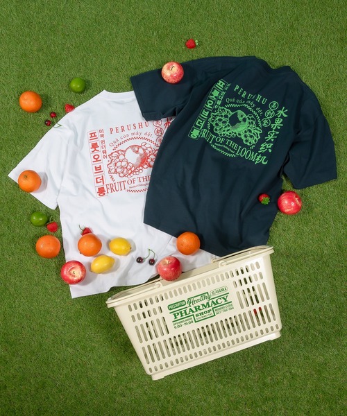 Perushu（ペルーシュ）の「Perushu × fruit of the loom コラボTシャツ（Tシャツ/カットソー・メンズ・ネイビー/オフホワイト・MEDIUM/LARGE）」の18枚目の写真