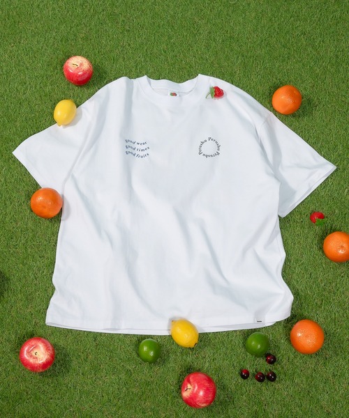 Perushu（ペルーシュ）の「Perushu × fruit of the loom コラボTシャツ（Tシャツ/カットソー・メンズ・ネイビー/オフホワイト・MEDIUM/LARGE）」の21枚目の写真