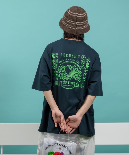 トップス Perushu Perushu tシャツ レトロアソートプリントTシャツ メンズ