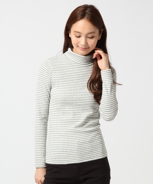 GLOBAL WORK（グローバルワーク）の「スパンテレコタートル長袖/567031（Tシャツ/カットソー・レディース・その他/ライトグレー/ブラック/ネイビー/ホワイト/グレー/ダークブルー/ブラウン/カーキ・SMALL/LARGE/MEDIUM）」の5枚目の写真