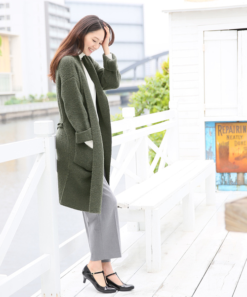 GLOBAL WORK（グローバルワーク）の「スパンテレコタートル長袖/567031（Tシャツ/カットソー・レディース・その他/ライトグレー/ブラック/ネイビー/ホワイト/グレー/ダークブルー/ブラウン/カーキ・SMALL/LARGE/MEDIUM）」の18枚目の写真