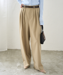 THREE TUCK ワイド パンツ