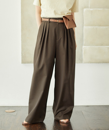THREE TUCK ワイド パンツ