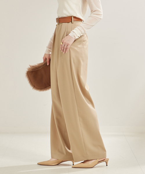 Plage ette Tuckパンツ 34 セール 30%OFF】Georgette Tuck パンツ(506250097) | プラージュ