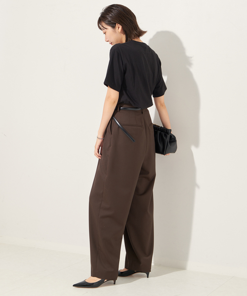 セール】THREE TUCK ワイド パンツ（スラックス）｜Plage