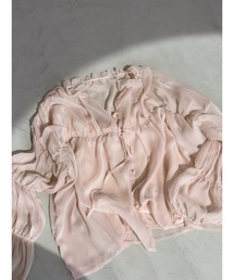 triple shirring blouse set