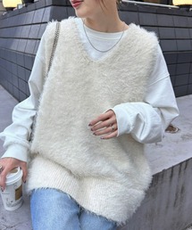 CIAOPANIC TYPY | 【リバイバル/WEB限定】ミックスフェザーヤーンオーバーニットベスト(ベスト)