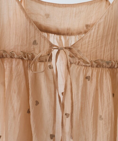 FREAK'S STORE（フリークスストア）の「ワッシャーハート刺繍 キャミビスチェ（キャミソール・レディース・ピンク/ブラック/オフホワイト・ﾌﾘ-）」の20枚目の写真