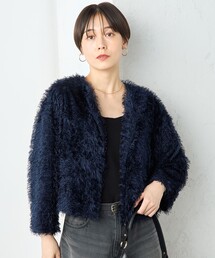 NOLLEY’S Sophi | フリンジカットジャガードボレロジャケット(ノーカラージャケット)