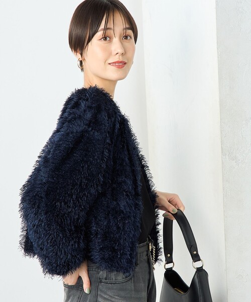 【専用】NOLLEY'S sophiフリンジカットジャガードボレロジャケット38 フリンジカットジャガードボレロジャケット｜ノーリーズの通販