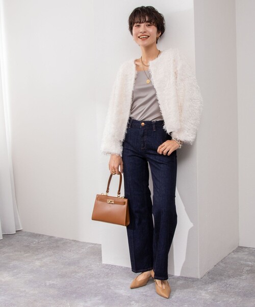 NOLLEY'S Sophi（ノーリーズソフィ）の「フリンジカットジャガード