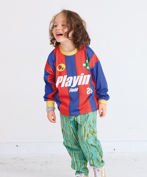 BIG FIELD（ビッグフィールド）の「L/Sサッカーゲームシャツ（Tシャツ/カットソー・キッズ・チャコール/レッド/ブルー/オフホワイト・XL/L/M/S）」の18枚目の写真