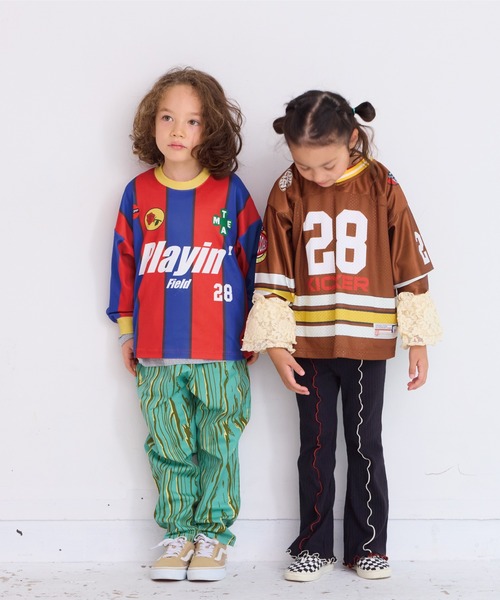 BIG FIELD（ビッグフィールド）の「L/Sサッカーゲームシャツ（Tシャツ/カットソー・キッズ・チャコール/レッド/ブルー/オフホワイト・XL/L/M/S）」の19枚目の写真