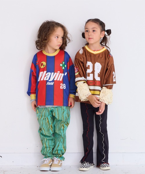 BIG FIELD（ビッグフィールド）の「L/Sサッカーゲームシャツ（Tシャツ/カットソー・キッズ・チャコール/レッド/ブルー/オフホワイト・XL/L/M/S）」の20枚目の写真