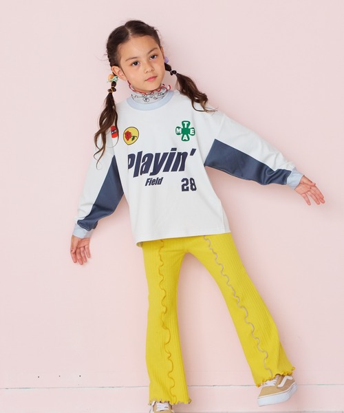 BIG FIELD（ビッグフィールド）の「L/Sサッカーゲームシャツ（Tシャツ/カットソー・キッズ・チャコール/レッド/ブルー/オフホワイト・XL/L/M/S）」の7枚目の写真