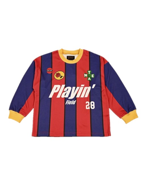 BIG FIELD（ビッグフィールド）の「L/Sサッカーゲームシャツ（Tシャツ/カットソー・キッズ・チャコール/レッド/ブルー/オフホワイト・XL/L/M/S）」の22枚目の写真