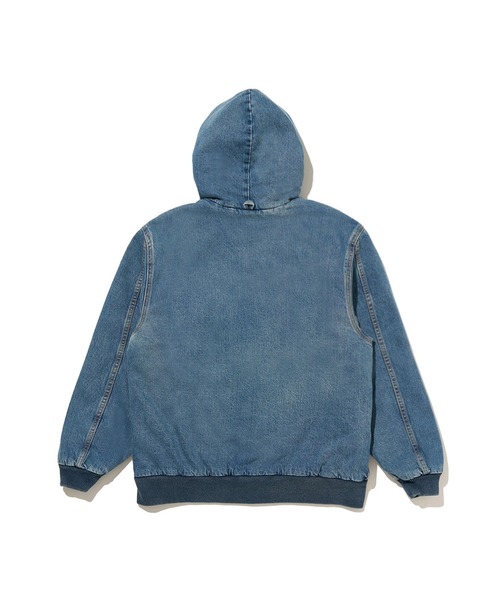Levi's（リーバイス）の「Levi's/リーバイス WORKWEAR POTRERO デニム フーディー ミディアムインディゴ GET INVOLVED（パーカー・メンズ・インディゴブルー・S/M/L/XL）」の7枚目の写真