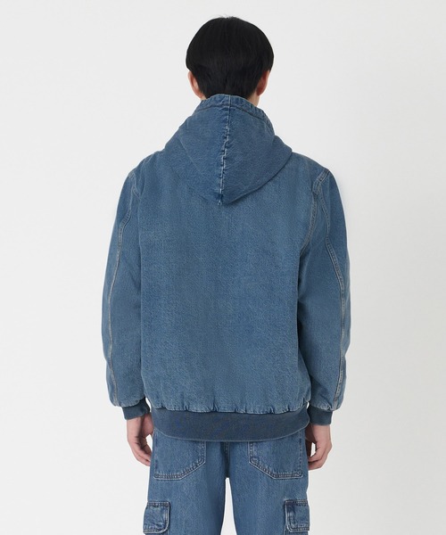Levi's（リーバイス）の「Levi's/リーバイス WORKWEAR POTRERO デニム フーディー ミディアムインディゴ GET INVOLVED（パーカー・メンズ・インディゴブルー・S/M/L/XL）」の10枚目の写真
