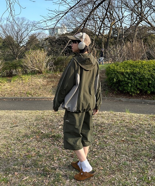 favclo.(ファブクロ)の「2WAYナイロンカーゴパンツ【SET UP着用可能】(カーゴパンツ・レディース・ボルドー/カーキ・FREE)」の14枚目の写真