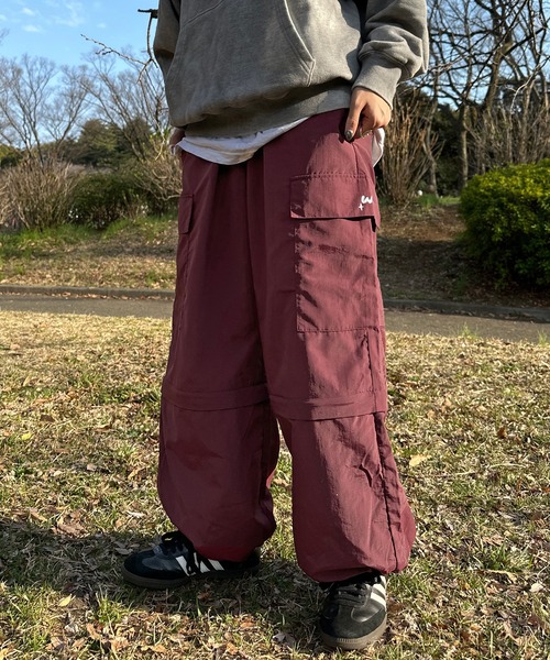 favclo.(ファブクロ)の「2WAYナイロンカーゴパンツ【SET UP着用可能】(カーゴパンツ・レディース・ボルドー/カーキ・FREE)」の12枚目の写真
