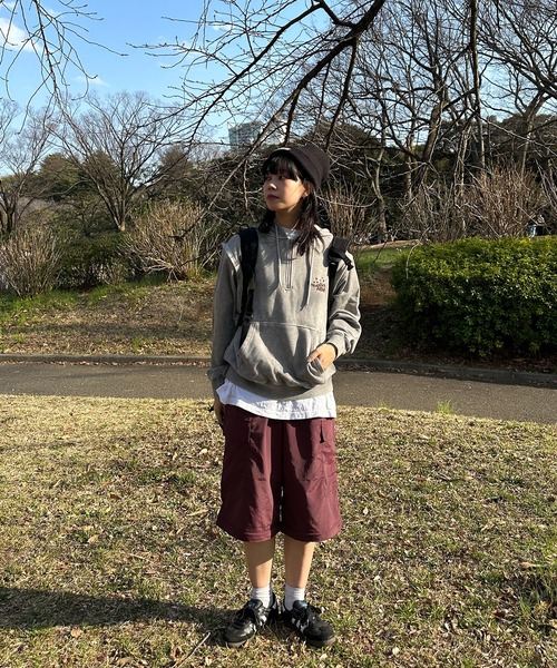 favclo.(ファブクロ)の「2WAYナイロンカーゴパンツ【SET UP着用可能】(カーゴパンツ・レディース・ボルドー/カーキ・FREE)」の9枚目の写真
