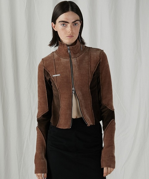 PRANK PROJECT（プランクプロジェクト）の「シェニールジャージジップアップトップ / Chenille Jersey Zip-Up Top（ジャージ・レディース・ベージュ/ブラウン/ブラック・FREE）」の17枚目の写真