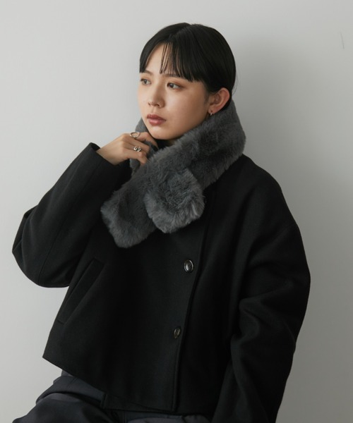 Aunt Marie's（アントマリーズ）の「ミニファーティペット/スヌード（ネックウォーマー/スヌード・レディース・チャコールグレー/モカ/ベージュ・FREE）」の10枚目の写真