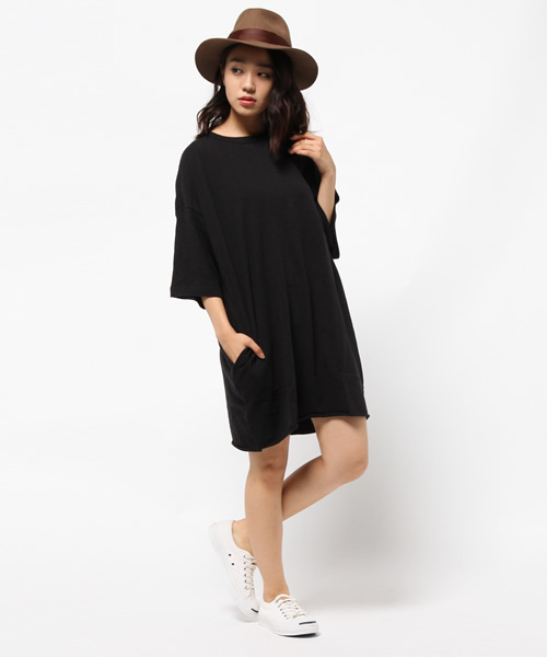 MOUSSY（マウジー）の「MIDDLE SLEEVE CUT OP（ワンピース・レディース・ブラック/カーキ系/ボルドー・FREE）」の7枚目の写真