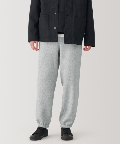 無印良品(ムジルシリョウヒン)の「紳士 スウェットワイドパンツ(スウェットパンツ・メンズ・ブラック/グレー/ダークグリーン/ネイビー・S/M/L/XL)」の2枚目の写真
