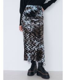 ペイントベロアナロースカート