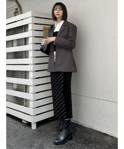 MURUA（ムルーア）の「ペイントベロアナロースカート（スカート・レディース・その他2/ブラック・FREE）」の15枚目の写真