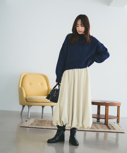 B:MING by BEAMS(ビーミングバイビームス)の「バルーン スカート(S~M)(スカート・レディース・ナチュラル/ブラック/オリーブ・SMALL/MEDIUM)」の5枚目の写真