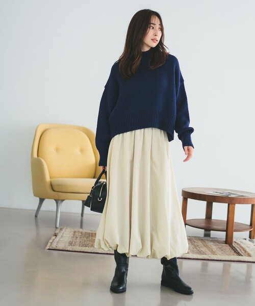 B:MING by BEAMS(ビーミングバイビームス)の「バルーン スカート(S~M)(スカート・レディース・ナチュラル/ブラック/オリーブ・SMALL/MEDIUM)」の6枚目の写真