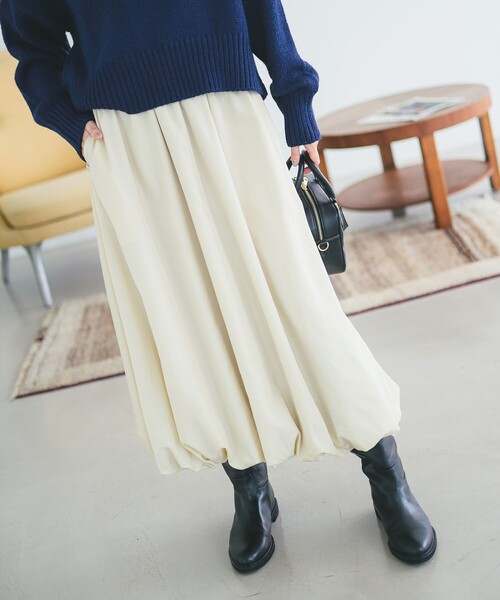 B:MING by BEAMS(ビーミングバイビームス)の「バルーン スカート(S~M)(スカート・レディース・ナチュラル/ブラック/オリーブ・SMALL/MEDIUM)」の11枚目の写真