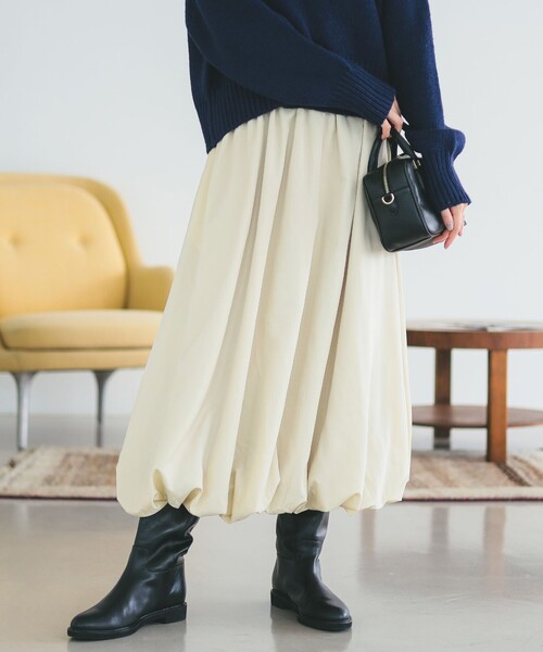 B:MING by BEAMS(ビーミングバイビームス)の「バルーン スカート(S~M)(スカート・レディース・ナチュラル/ブラック/オリーブ・SMALL/MEDIUM)」の12枚目の写真