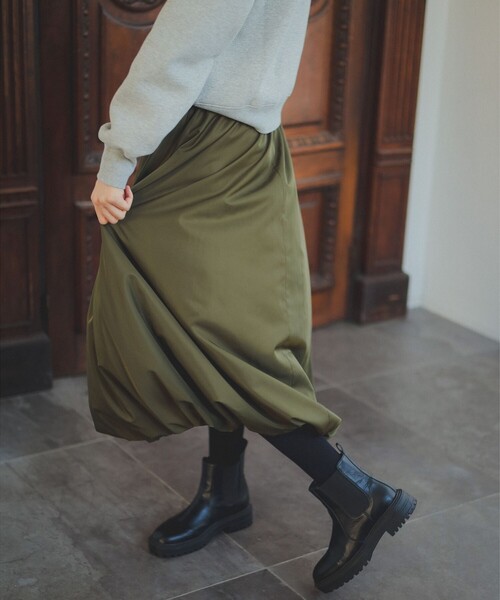 B:MING by BEAMS(ビーミングバイビームス)の「バルーン スカート(S~M)(スカート・レディース・ナチュラル/ブラック/オリーブ・SMALL/MEDIUM)」の15枚目の写真