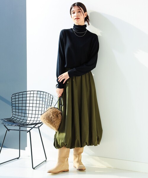 B:MING by BEAMS(ビーミングバイビームス)の「バルーン スカート(S~M)(スカート・レディース・ナチュラル/ブラック/オリーブ・SMALL/MEDIUM)」の16枚目の写真