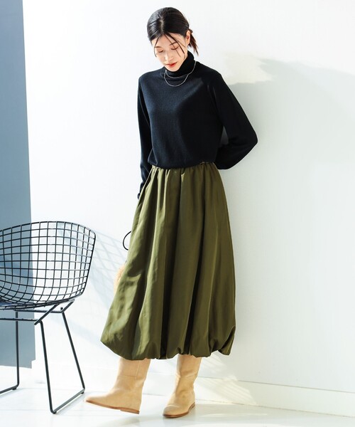 B:MING by BEAMS(ビーミングバイビームス)の「バルーン スカート(S~M)(スカート・レディース・ナチュラル/ブラック/オリーブ・SMALL/MEDIUM)」の17枚目の写真