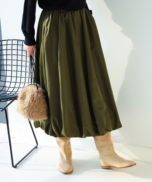 B:MING by BEAMS(ビーミングバイビームス)の「バルーン スカート(S~M)(スカート・レディース・ナチュラル/ブラック/オリーブ・SMALL/MEDIUM)」の20枚目の写真