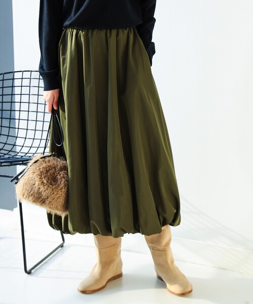 B:MING by BEAMS(ビーミングバイビームス)の「バルーン スカート(S~M)(スカート・レディース・ナチュラル/ブラック/オリーブ・SMALL/MEDIUM)」の21枚目の写真