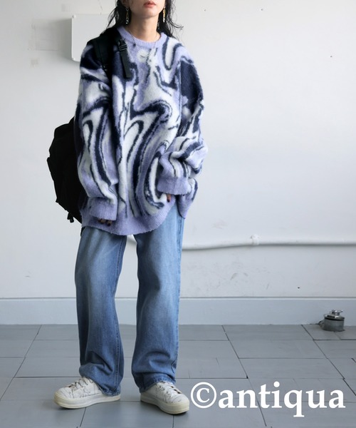 ジャガードニット（ニット/セーター）｜antiqua（アンティカ）
