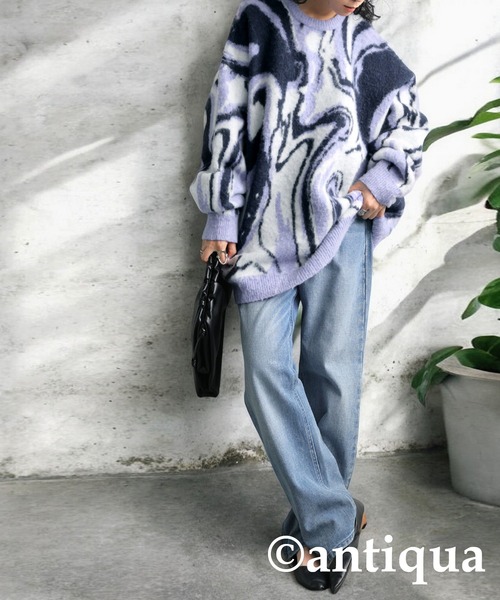 ジャガードニット（ニット/セーター）｜antiqua（アンティカ）