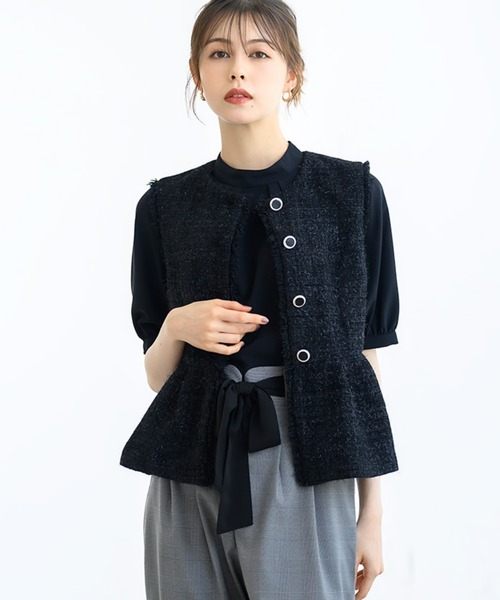 セール】ツイードペプラムジレ/MM438504（ブルゾン）｜MISCH MASCH