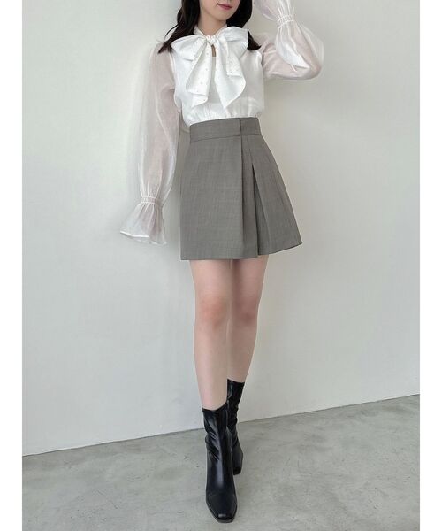 dazzlin（ダズリン）の「ビックリボンラインストーンブラウス（シャツ/ブラウス・レディース・ブラック/オフホワイト/グレー・FREE）」の20枚目の写真