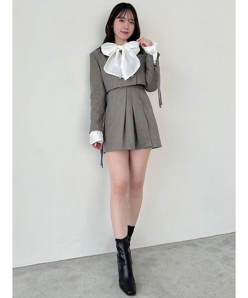 dazzlin（ダズリン）の「ビックリボンラインストーンブラウス（シャツ/ブラウス・レディース・ブラック/オフホワイト/グレー・FREE）」の15枚目の写真