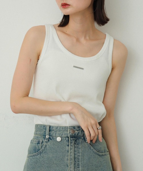 SENSE OF PLACE by URBAN RESEARCH（センスオブプレイスバイアーバンリサーチ）の「プレートピグメントタンクトップ（タンクトップ・レディース・ピンク/グレー/オフホワイト・S/ONE）」の2枚目の写真