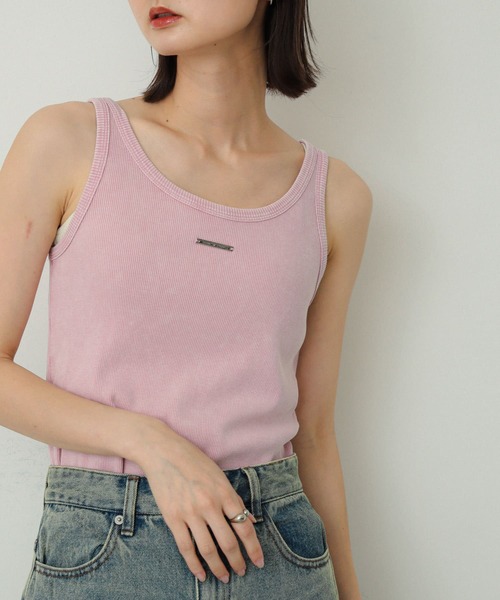 SENSE OF PLACE by URBAN RESEARCH（センスオブプレイスバイアーバンリサーチ）の「プレートピグメントタンクトップ（タンクトップ・レディース・ピンク/グレー/オフホワイト・S/ONE）」の3枚目の写真
