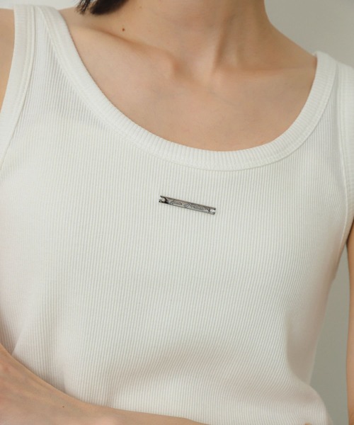 SENSE OF PLACE by URBAN RESEARCH（センスオブプレイスバイアーバンリサーチ）の「プレートピグメントタンクトップ（タンクトップ・レディース・ピンク/グレー/オフホワイト・S/ONE）」の4枚目の写真